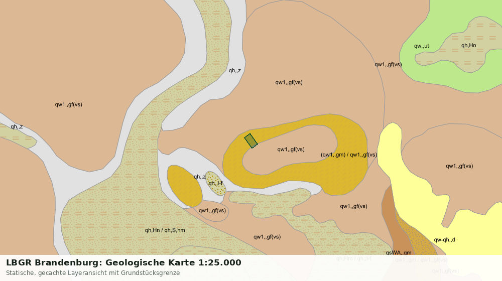 Statische Kartenansicht: LBGR Brandenburg: Geologische Karte 1:25.000