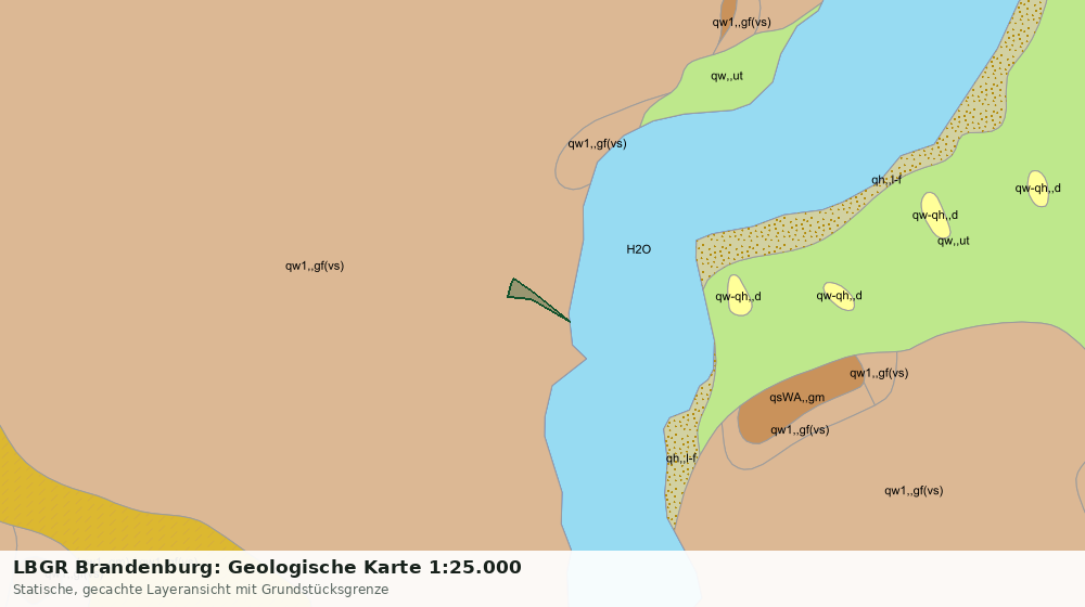 Statische Kartenansicht: LBGR Brandenburg: Geologische Karte 1:25.000