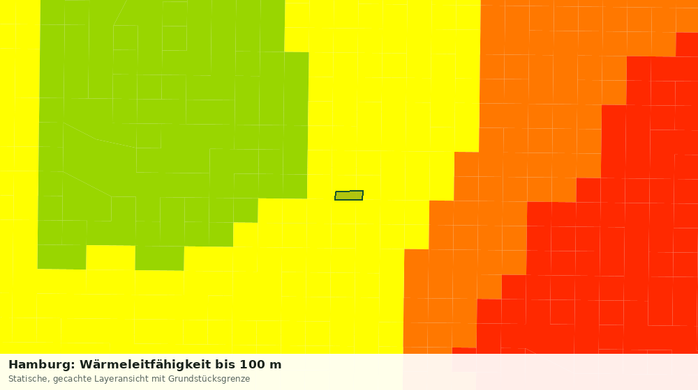 Statische Kartenansicht: Hamburg: Wärmeleitfähigkeit bis 100 m