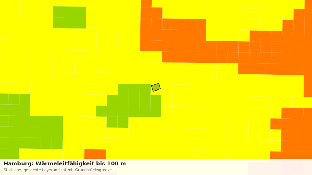 Statische Kartenansicht: Hamburg: Wärmeleitfähigkeit bis 100 m