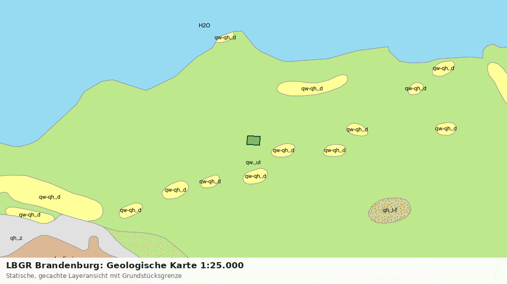 Statische Kartenansicht: LBGR Brandenburg: Geologische Karte 1:25.000
