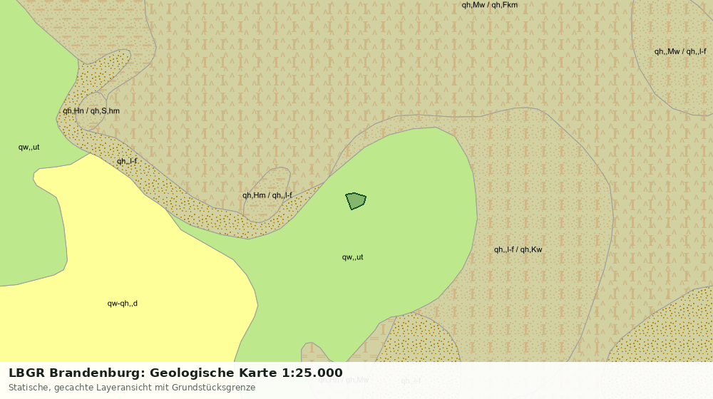 Statische Kartenansicht: LBGR Brandenburg: Geologische Karte 1:25.000