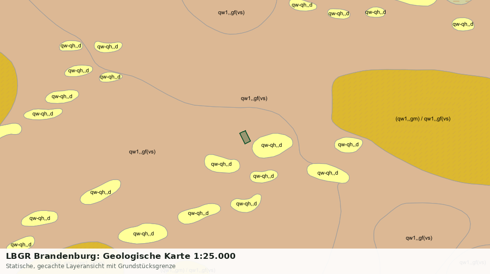 Statische Kartenansicht: LBGR Brandenburg: Geologische Karte 1:25.000