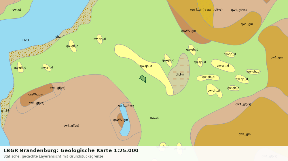 Statische Kartenansicht: LBGR Brandenburg: Geologische Karte 1:25.000