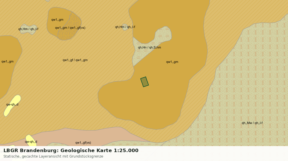 Statische Kartenansicht: LBGR Brandenburg: Geologische Karte 1:25.000