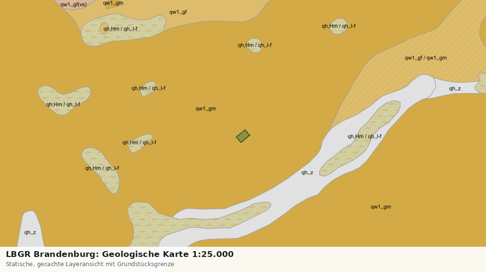Statische Kartenansicht: LBGR Brandenburg: Geologische Karte 1:25.000