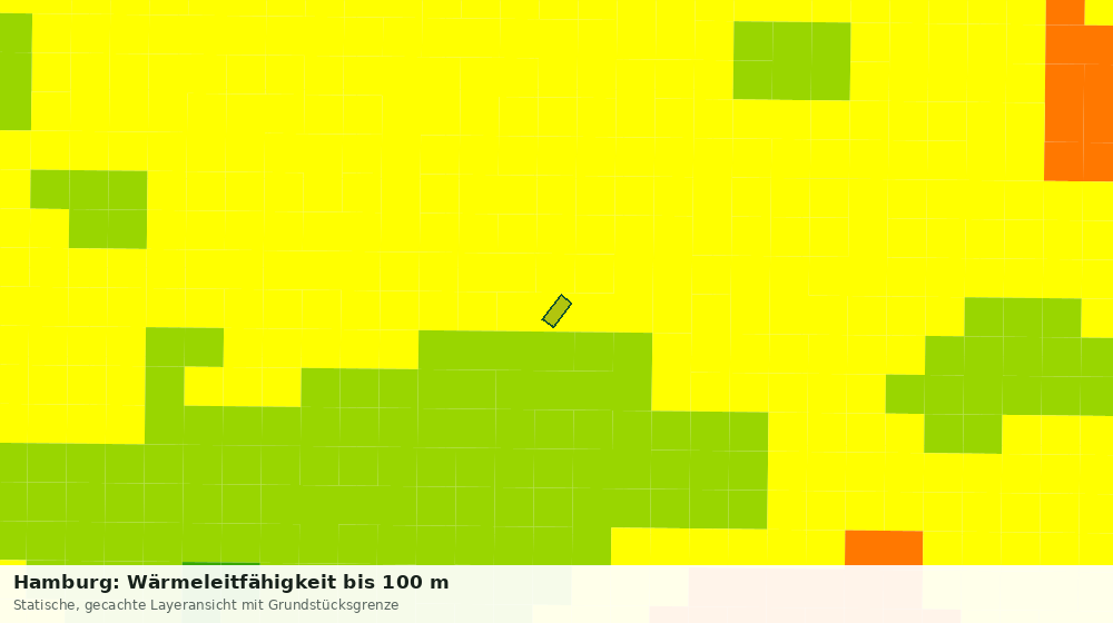Statische Kartenansicht: Hamburg: Wärmeleitfähigkeit bis 100 m