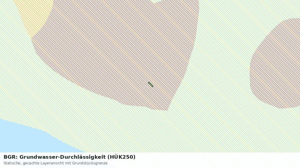 Statische Kartenansicht: BGR: Grundwasser-Durchlässigkeit (HÜK250)
