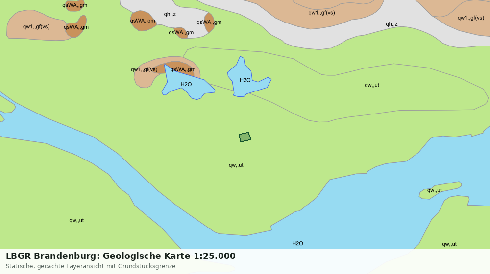 Statische Kartenansicht: LBGR Brandenburg: Geologische Karte 1:25.000
