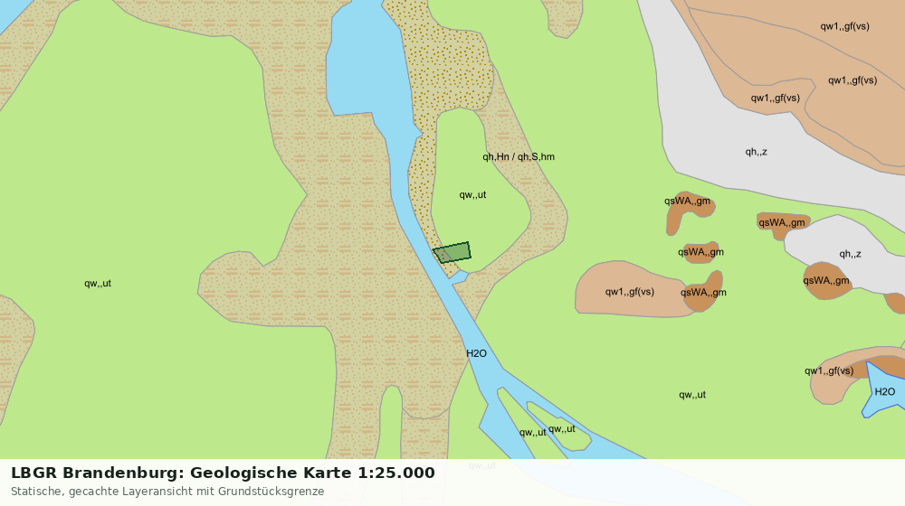 Statische Kartenansicht: LBGR Brandenburg: Geologische Karte 1:25.000