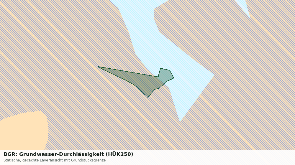 Statische Kartenansicht: BGR: Grundwasser-Durchlässigkeit (HÜK250)