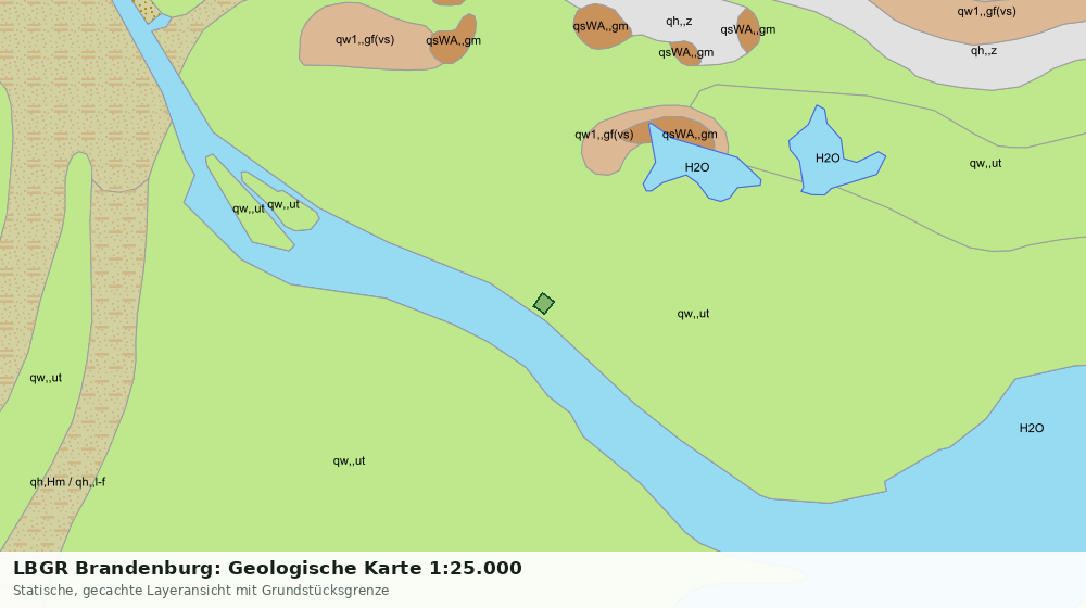Statische Kartenansicht: LBGR Brandenburg: Geologische Karte 1:25.000
