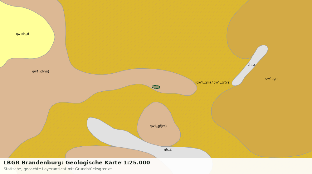 Statische Kartenansicht: LBGR Brandenburg: Geologische Karte 1:25.000