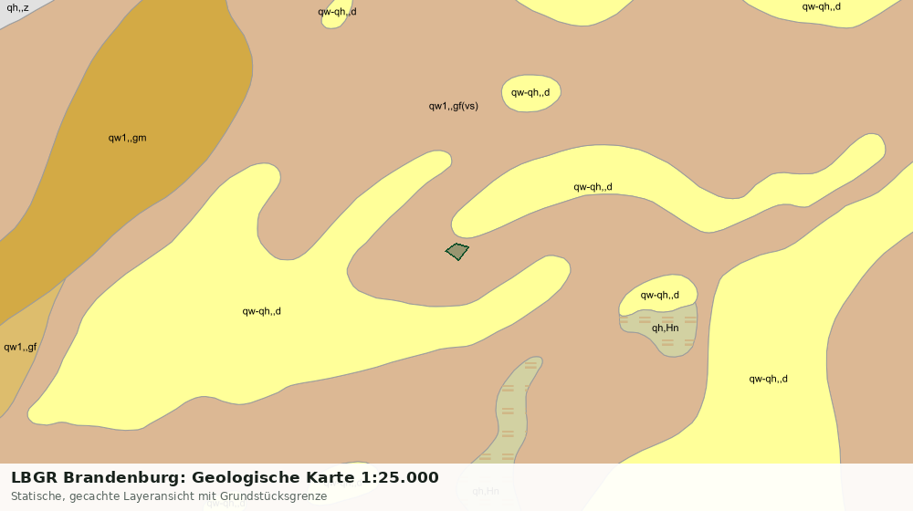 Statische Kartenansicht: LBGR Brandenburg: Geologische Karte 1:25.000