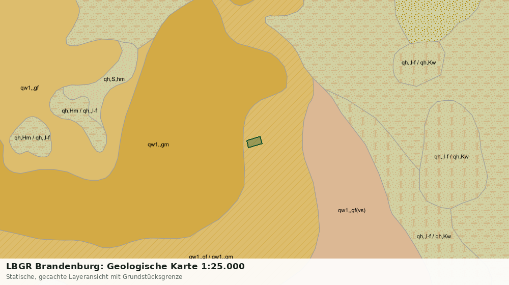 Statische Kartenansicht: LBGR Brandenburg: Geologische Karte 1:25.000