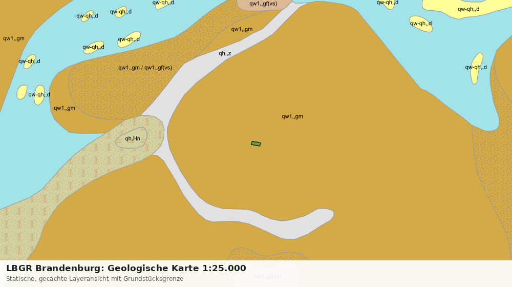 Statische Kartenansicht: LBGR Brandenburg: Geologische Karte 1:25.000