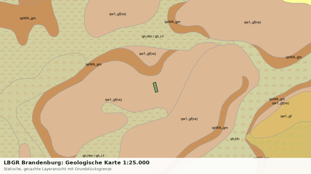 Statische Kartenansicht: LBGR Brandenburg: Geologische Karte 1:25.000