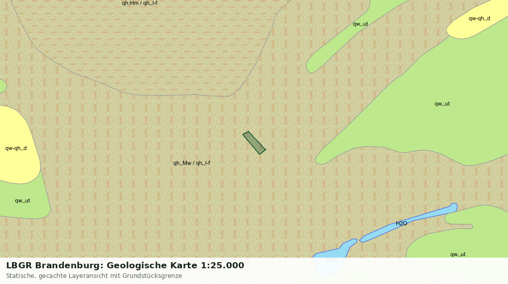 Statische Kartenansicht: LBGR Brandenburg: Geologische Karte 1:25.000