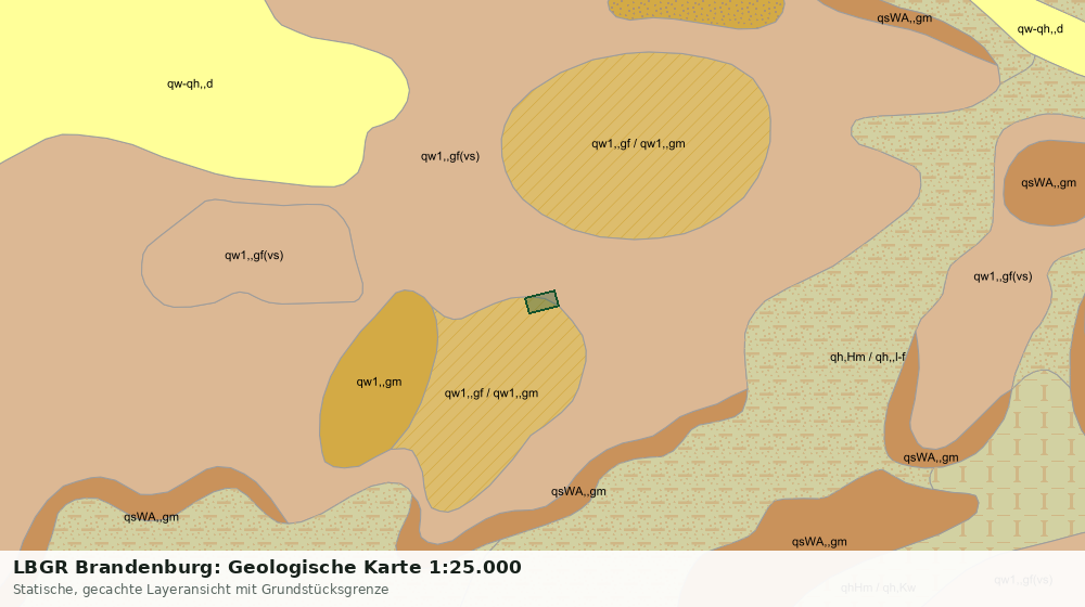 Statische Kartenansicht: LBGR Brandenburg: Geologische Karte 1:25.000