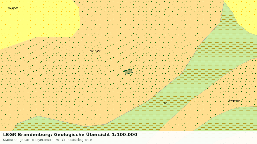 Statische Kartenansicht: LBGR Brandenburg: Geologische Übersicht 1:100.000