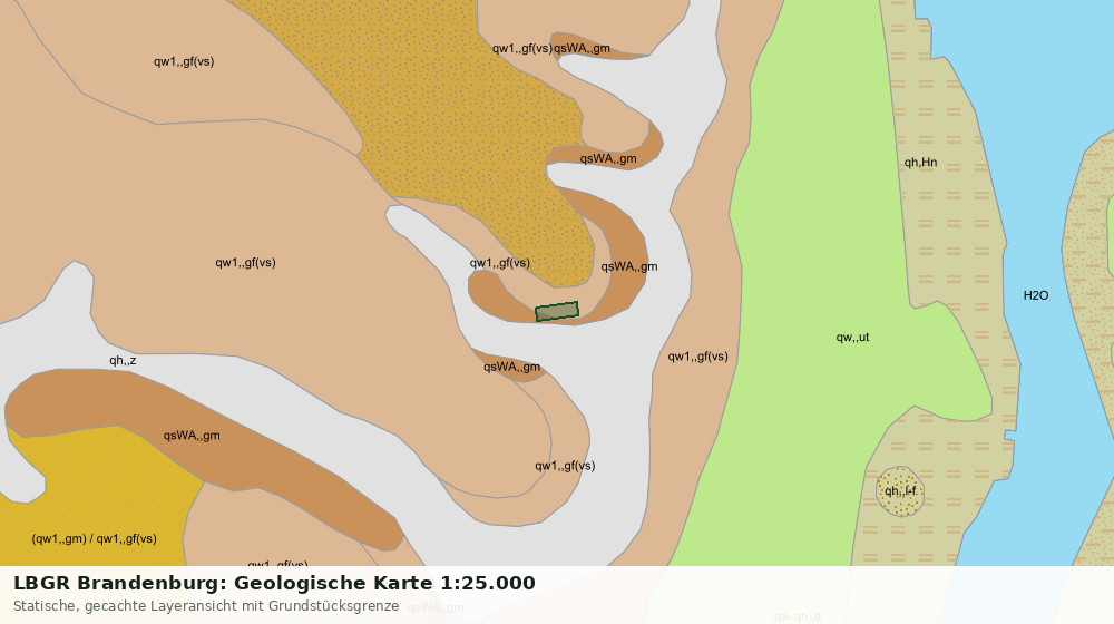 Statische Kartenansicht: LBGR Brandenburg: Geologische Karte 1:25.000