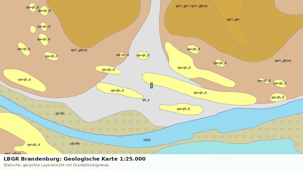 Statische Kartenansicht: LBGR Brandenburg: Geologische Karte 1:25.000