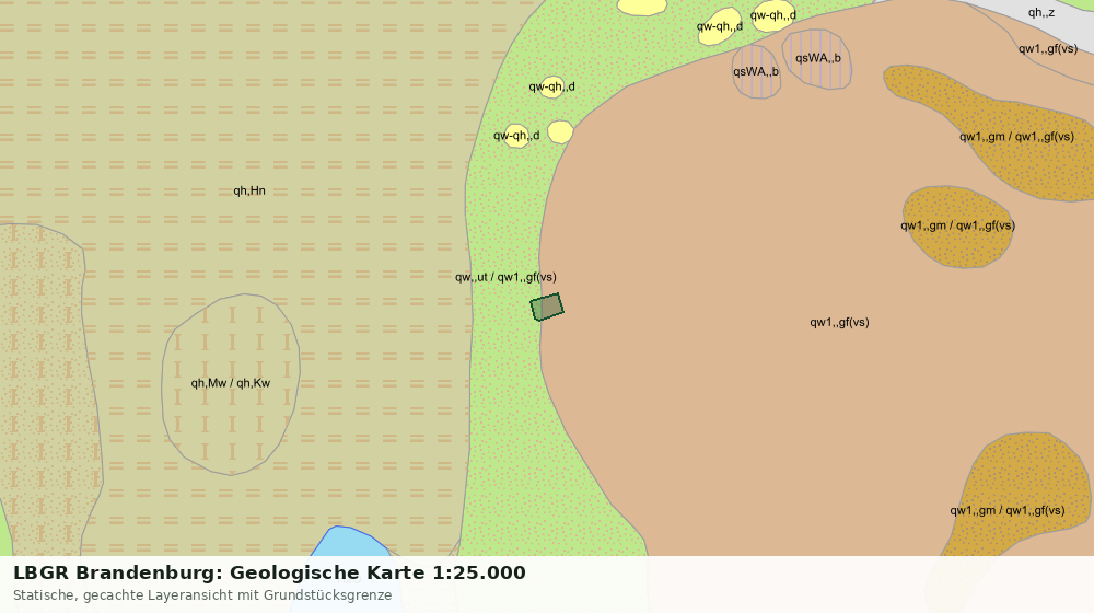 Statische Kartenansicht: LBGR Brandenburg: Geologische Karte 1:25.000