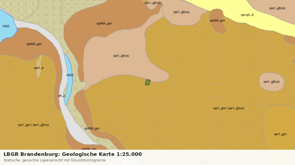 Statische Kartenansicht: LBGR Brandenburg: Geologische Karte 1:25.000