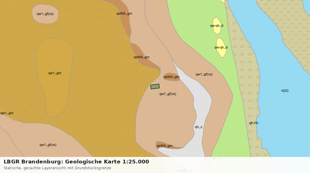 Statische Kartenansicht: LBGR Brandenburg: Geologische Karte 1:25.000
