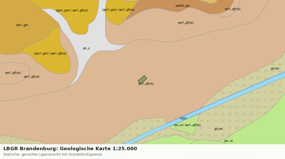 Statische Kartenansicht: LBGR Brandenburg: Geologische Karte 1:25.000