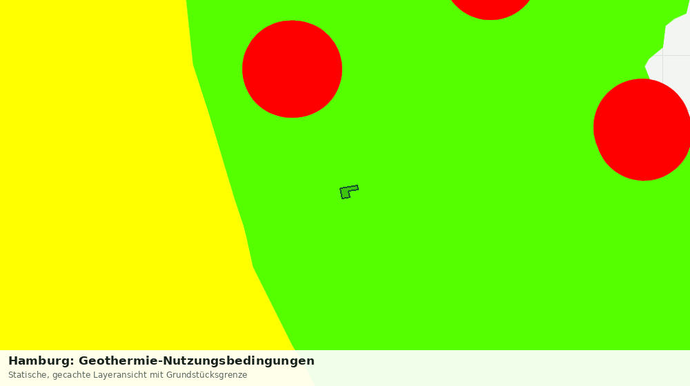 Statische Kartenansicht: Hamburg: Geothermie-Nutzungsbedingungen