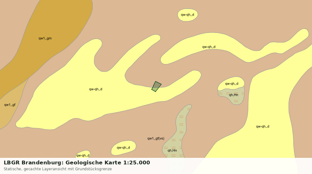 Statische Kartenansicht: LBGR Brandenburg: Geologische Karte 1:25.000