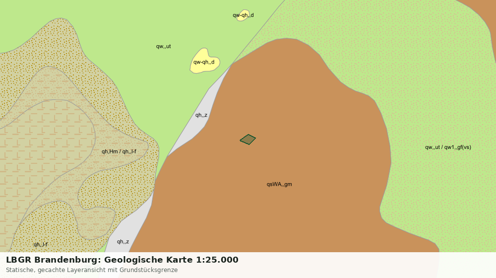 Statische Kartenansicht: LBGR Brandenburg: Geologische Karte 1:25.000