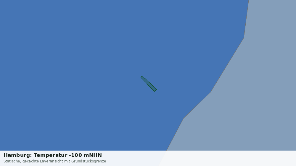 Statische Kartenansicht: Hamburg: Temperatur -100 mNHN