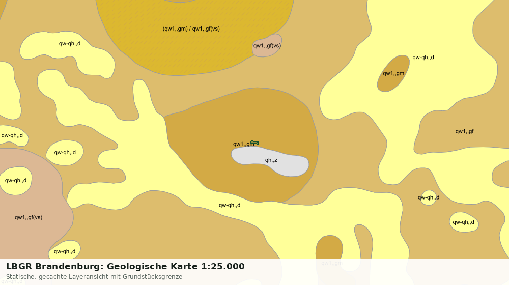 Statische Kartenansicht: LBGR Brandenburg: Geologische Karte 1:25.000