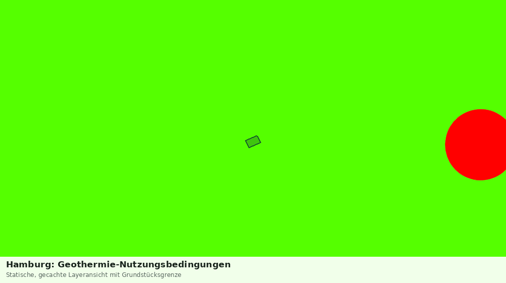 Statische Kartenansicht: Hamburg: Geothermie-Nutzungsbedingungen