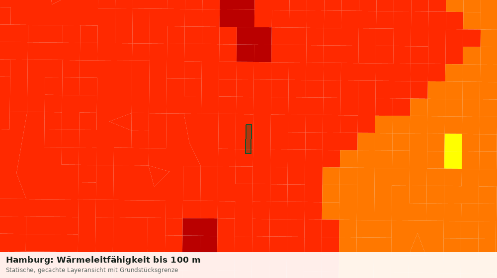 Statische Kartenansicht: Hamburg: Wärmeleitfähigkeit bis 100 m