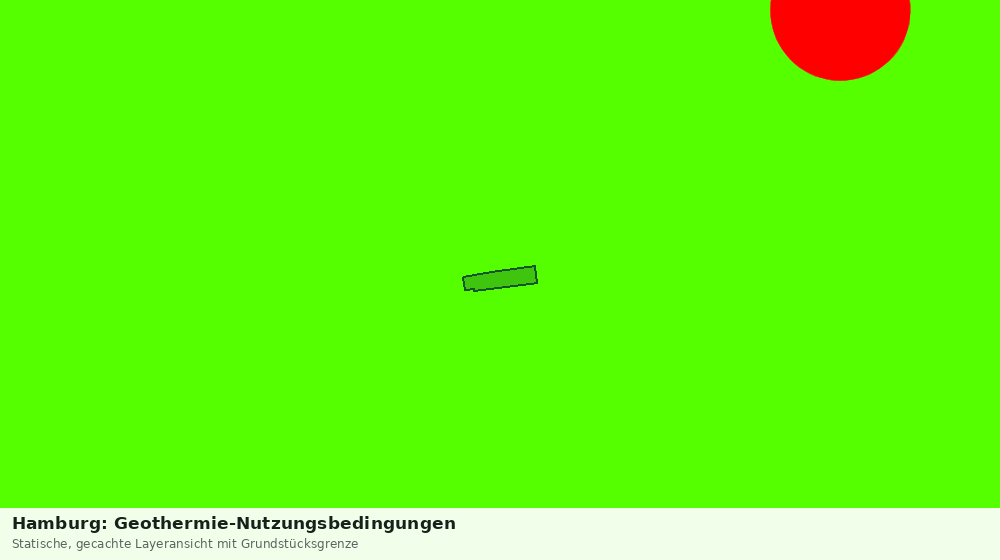 Statische Kartenansicht: Hamburg: Geothermie-Nutzungsbedingungen