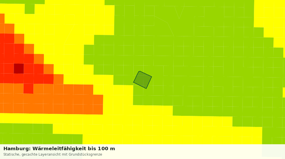 Statische Kartenansicht: Hamburg: Wärmeleitfähigkeit bis 100 m