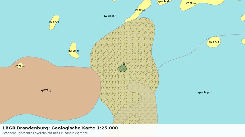 Statische Kartenansicht: LBGR Brandenburg: Geologische Karte 1:25.000