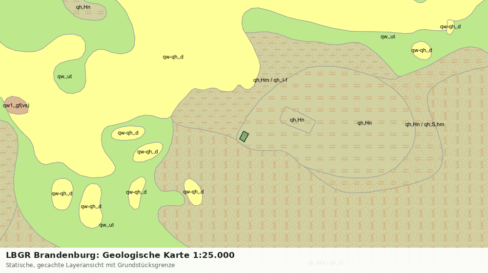Statische Kartenansicht: LBGR Brandenburg: Geologische Karte 1:25.000