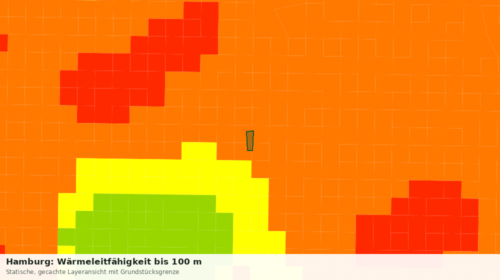 Statische Kartenansicht: Hamburg: Wärmeleitfähigkeit bis 100 m