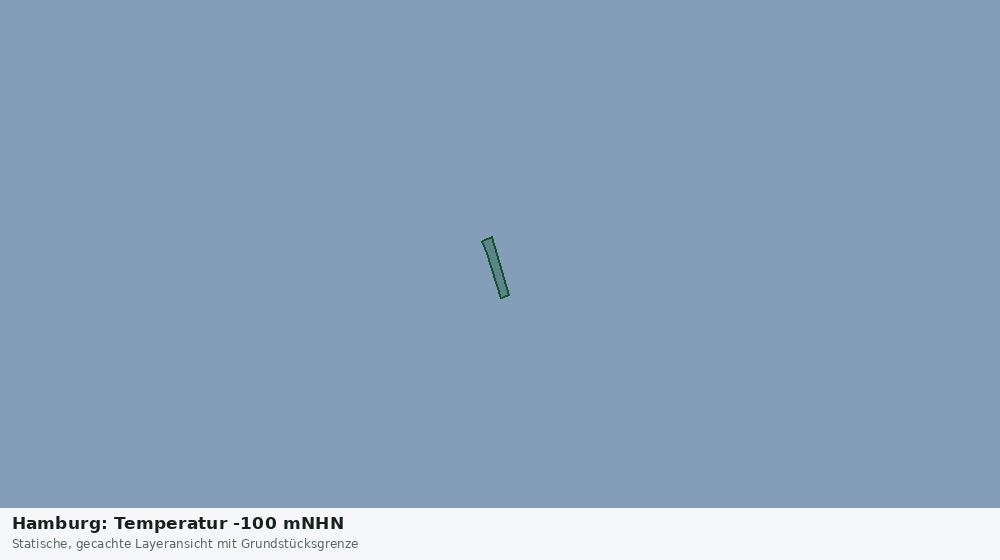 Statische Kartenansicht: Hamburg: Temperatur -100 mNHN