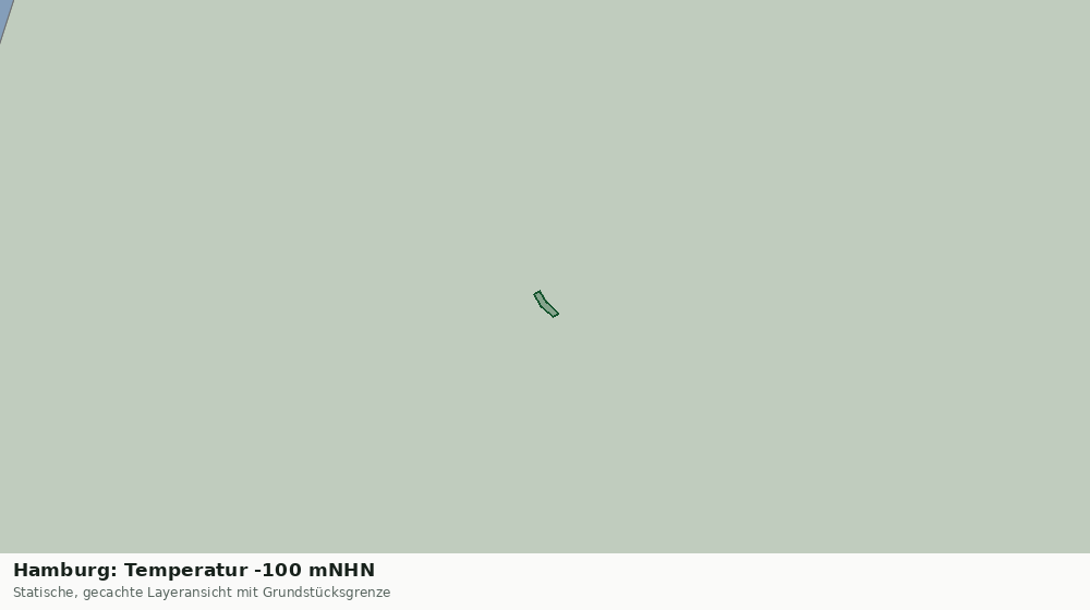 Statische Kartenansicht: Hamburg: Temperatur -100 mNHN