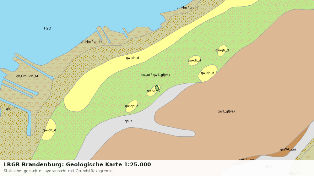 Statische Kartenansicht: LBGR Brandenburg: Geologische Karte 1:25.000