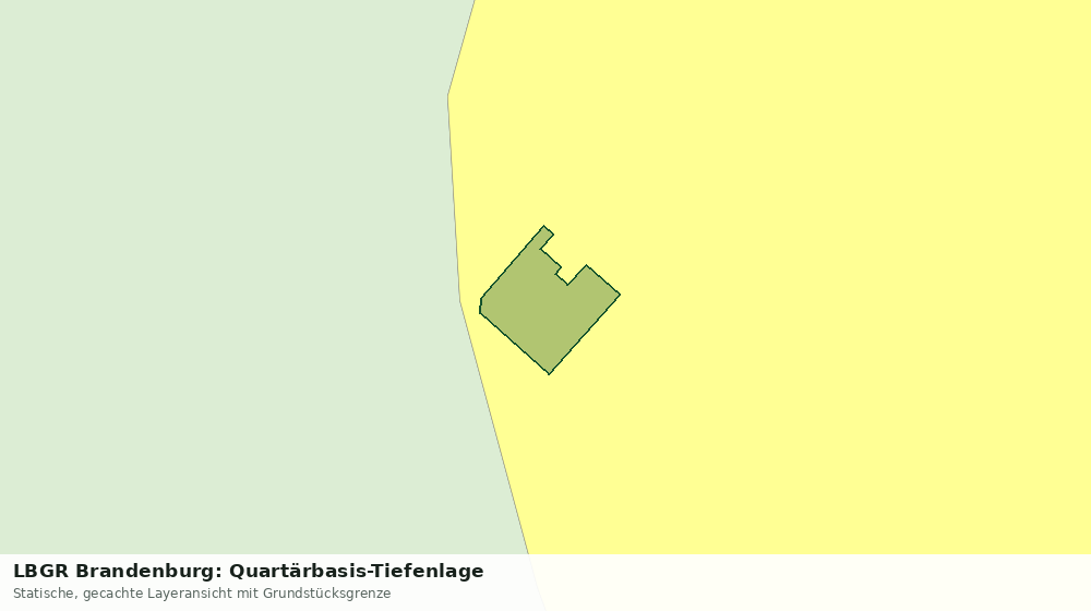Statische Kartenansicht: LBGR Brandenburg: Quartärbasis-Tiefenlage