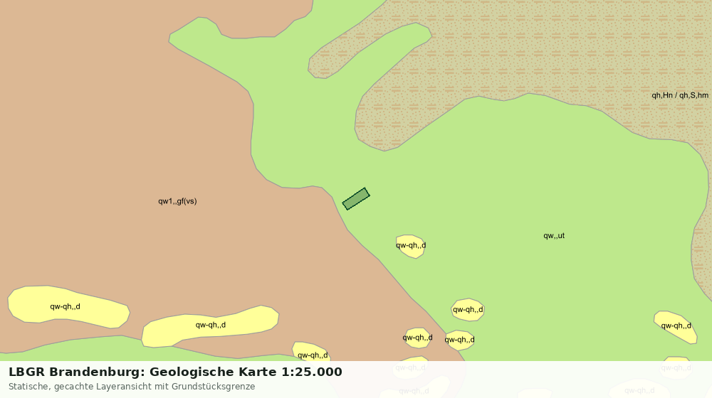 Statische Kartenansicht: LBGR Brandenburg: Geologische Karte 1:25.000