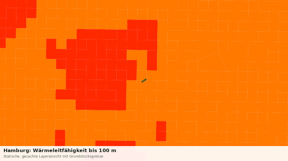 Statische Kartenansicht: Hamburg: Wärmeleitfähigkeit bis 100 m