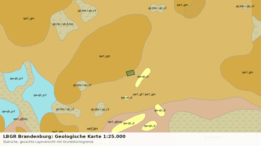 Statische Kartenansicht: LBGR Brandenburg: Geologische Karte 1:25.000