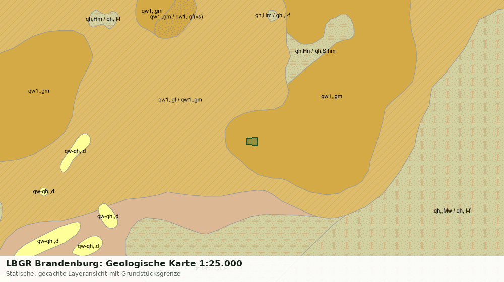 Statische Kartenansicht: LBGR Brandenburg: Geologische Karte 1:25.000